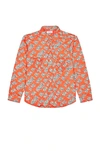 Erl Graphic-print Padded Cotton Overshirt In Pink