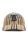 BURBERRY CHECK BASEBALL CAP