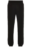 Moncler Logo Detail Track Pants In Black Cotton In Black
