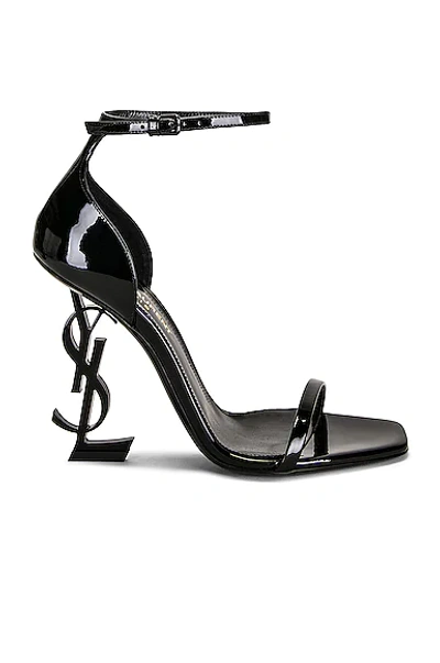 Saint Laurent Opyum 110 Ysl Heeled Sandals In Nero