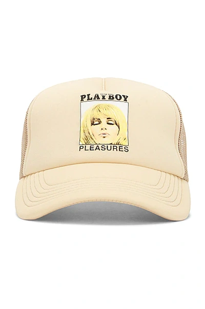 Pleasures X Playboy Magazine Trucker Hat In Tan