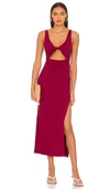 L*space Nico Midi Dress In Cabernet