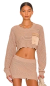 Ser.o.ya Cropped Devin Sweater In Natural