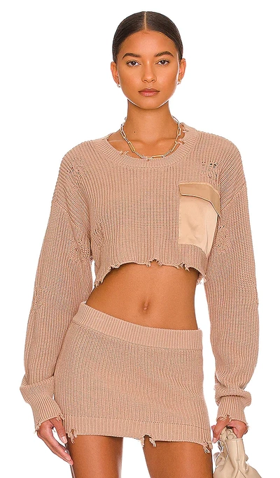 Ser.o.ya Cropped Devin Sweater In Natural