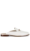 Sam Edelman Linnie Womens Leather Slip On Loafers In Bright White