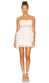 For Love & Lemons Jules Mini Dress In White | ModeSens