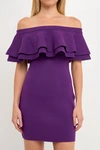 Endless Rose Off The Shoulder Mini Dress In Purple
