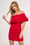 Endless Rose Off The Shoulder Mini Dress In Red