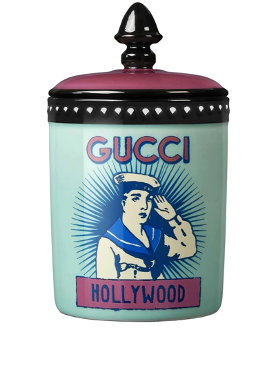 Gucci Mehen Sailor Print Scented Candle In Green