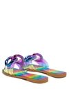 London Rag Caroons Clear Slide Flats In Multi