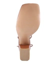 London Rag High Cult Strappy Tie-up Block Heels In Brown