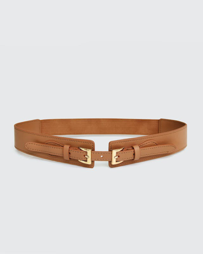 Belle & Bloom London Fog Leather Waist Belt - Brown