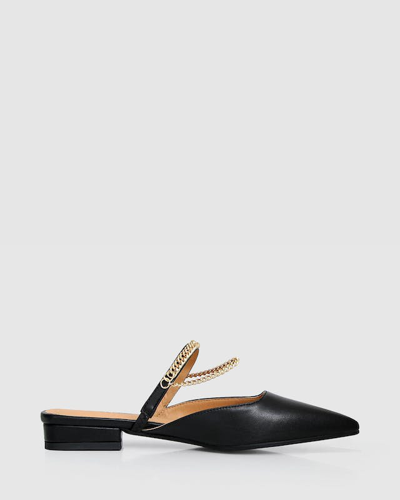 Belle & Bloom On The Go Leather Flat - Black