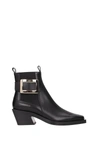 Roger Vivier Ankle Boots Leather In  Black