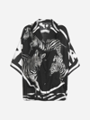 Dolce & Gabbana Zebra Oversized Silk Zebra-print Shirt