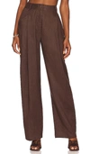 Aexae Linen Trouser In Brown