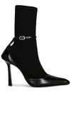 Alexander Wang Scuba And Leather Sock Boots In Black