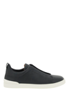 ZEGNA TRIPLE STITCH SLIP-ON SNEAKERS