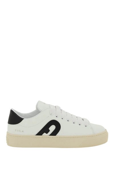Furla Low-top Lace-up Trainers In Talco H + Nero