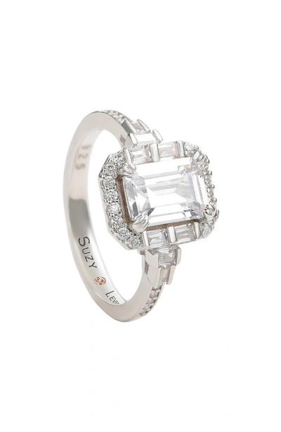 Suzy Levian Sterling Silver Cubic Zirconia Ring In White