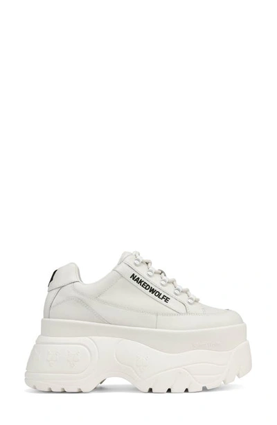 Naked Wolfe Sprinter Mega Platform Sneaker In White