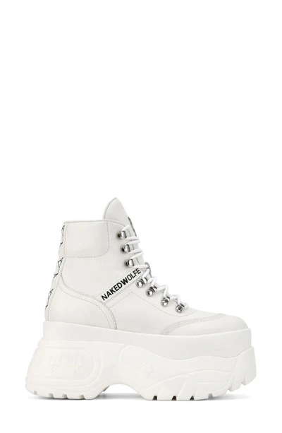 Naked Wolfe Spike Platform Boot In White