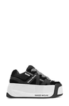 Naked Wolfe Slider Low-top Platform Skate Sneakers In Black