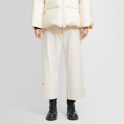 Moncler Genius 2 Moncler 1952 Oversize Folded Cuff Trousers In Beige