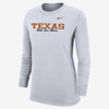 Nike Women's College Dri-fit Mantra 365 (texas) Long-sleeve T-shirt In White