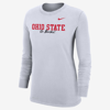 Nike Women's College Dri-fit Mantra 365 (ohio State) Long-sleeve T-shirt In White