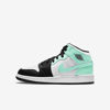 Jordan 1 Mid Big Kids' Shoes In White,black,tropical Twist