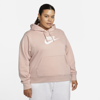 Nike Women's  Sportswear Club Fleece Pullover Hoodie (plus Size) In Pink