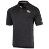 Colosseum Heathered Black Ucf Knights Down Swing Polo In Heather Black