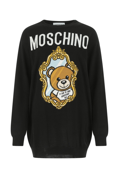 Moschino Black Wool Oversize Sweater  Black  Donna Xxs