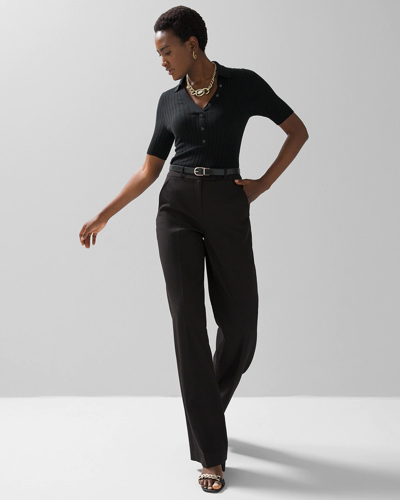 White House Black Market Luna Wide Leg Dress Pant In Black