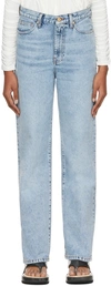 Tove Sofie Faded Regular-fit Mid-rise Recycled Cotton-blend Jeans In Mid Blue