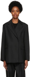 House Of Dagmar Black Virgin Wool Blazer In Black