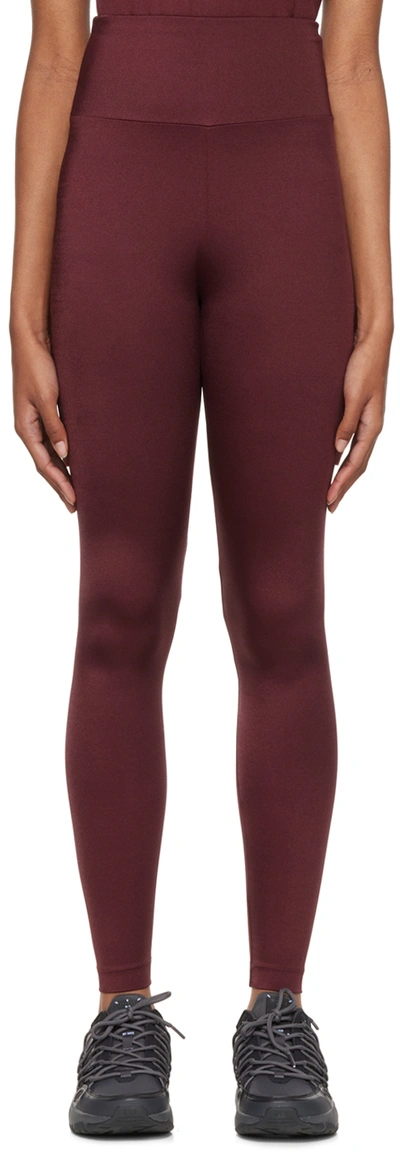 Wolford Burgundy 'the Workout' Sport Leggings In 3164 Port Royale