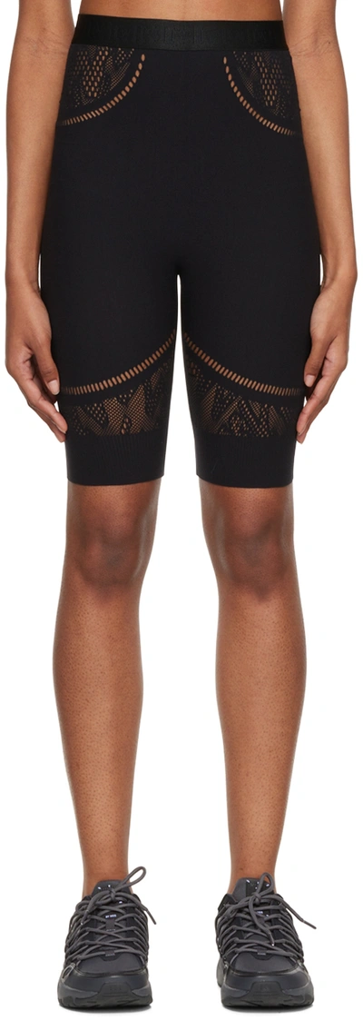 Wolford Black Jacquard Sport Shorts In 7005 Black