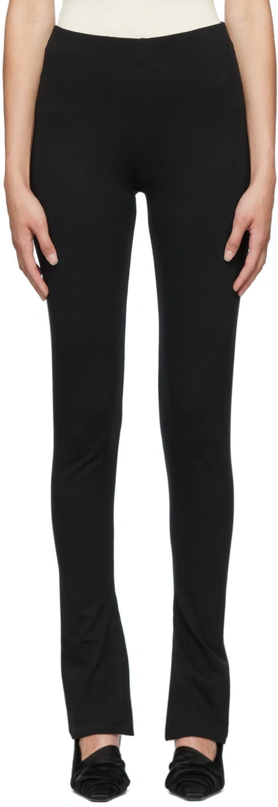 Bite Studios Recycled Jersey Leggings W/ Split Cuffs In Black 0999