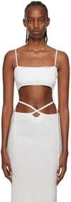Christopher Esber White Wrap Camisole In Ivory