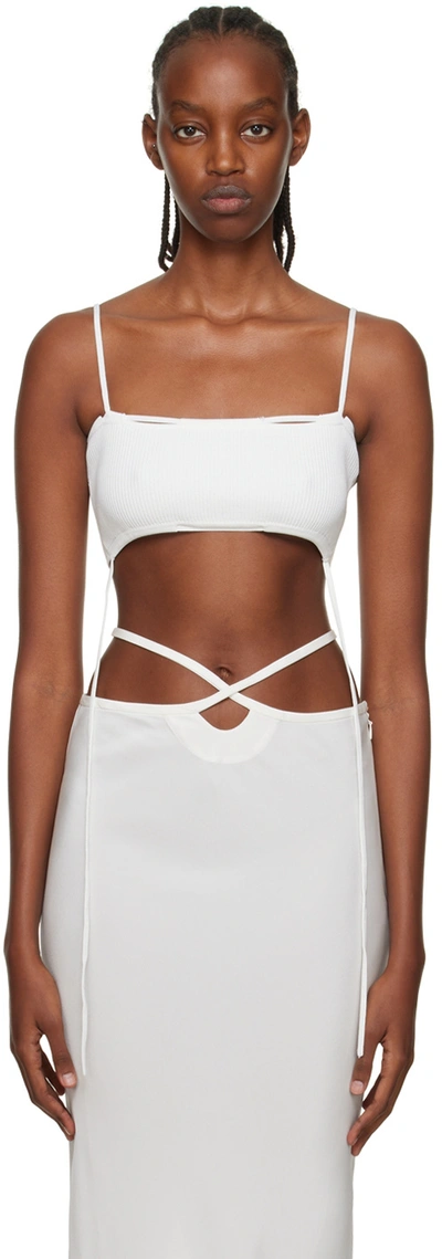 Christopher Esber White Wrap Camisole In Ivory