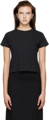 Leset Margo Short-sleeve Cotton Crewneck Tee In Black