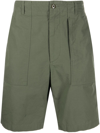 ENGINEERED GARMENTS HIGH-WAISTED STRAIGHT-LEG SHORTS