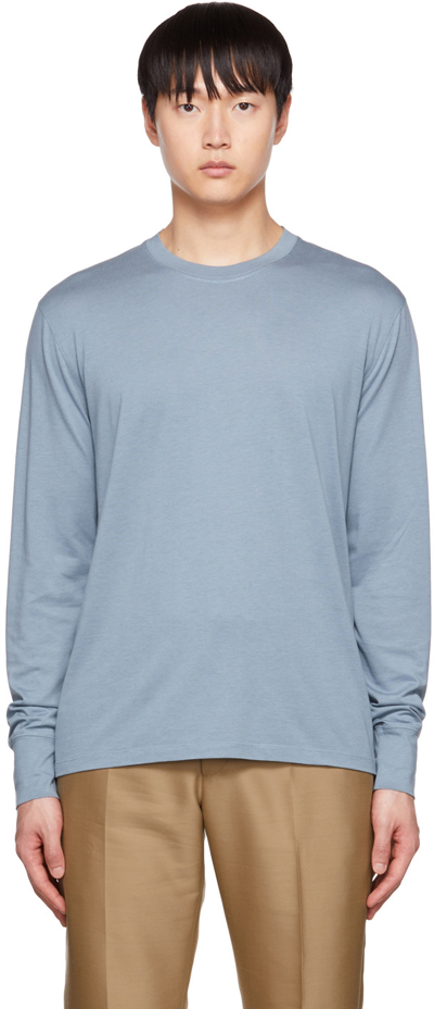 Tom Ford Lyocell And Cotton-blend T-shirt In Blue