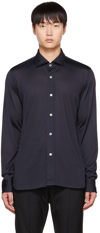 Tom Ford Men's Solid Cotton Dress Shirt In Dk Blu Sld
