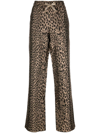 Zadig & Voltaire Leopard-print Trousers In Braun