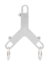 Rick Owens Cerberus Iron Key Chain In Silver
