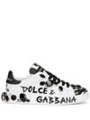 DOLCE & GABBANA ALL-OVER LOGO-PRINT LOW-TOP SNEAKERS