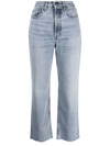 Totême Toteme Woman Jeans Blue Size 28w-30l Organic Cotton In Blue